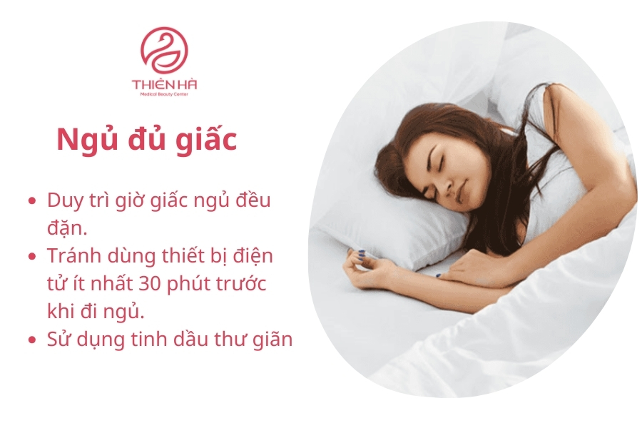 Ngủ đủ giấc sẽ hỗ trợ tốt cho các cách chăm sóc da bị nám của bạn đạt hiệu quả tốt nhất 