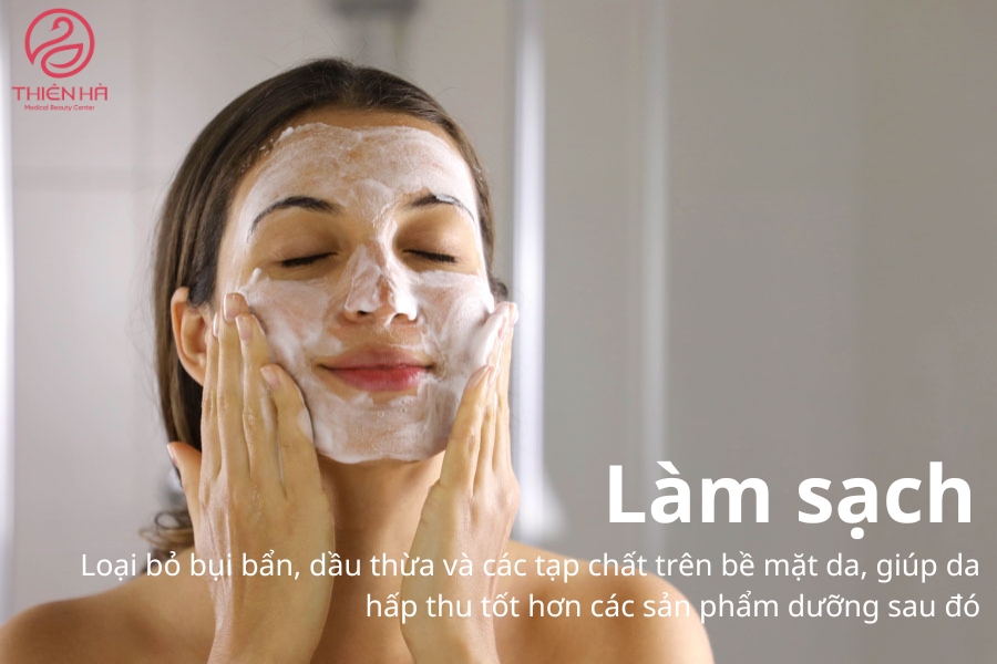 Làm sạch da là bước đầu tiên và cũng là bước quan trọng nhất trong chu trình chăm sóc da bị nám