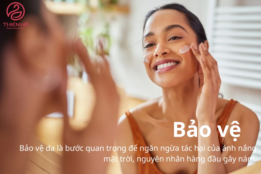 Kem chống nắng như một lớp “khóa” cuối cùng, vừa giúp da giữ được dưỡng chất vừa phòng chống tia UV xâm hại làn da