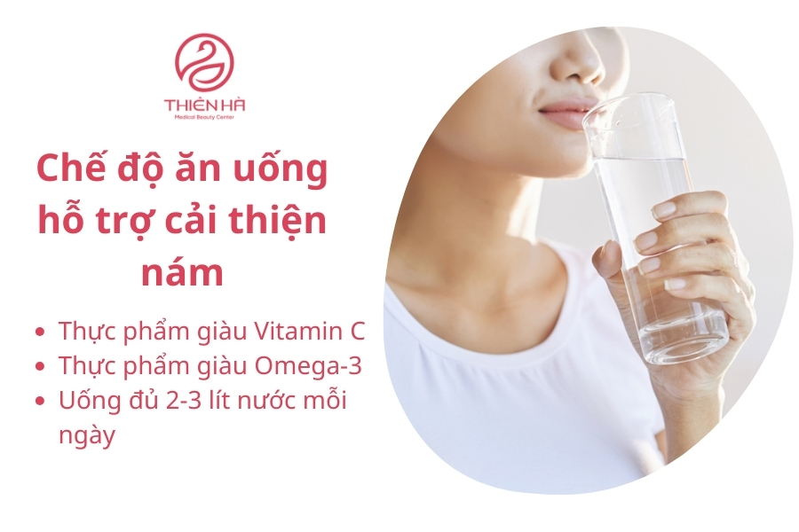 Cải thiện chế độ ăn uống cũng là cách chăm sóc da bị nám hiệu quả