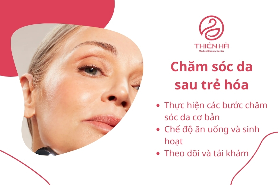 Đừng quên chăm sóc da thật cẩn thận sau khi thực hiện liệu trình trẻ hóa