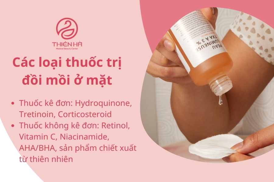 Mỗi loại thuốc và sản phẩm bôi đều có ưu và nhược điểm riêng, do đó việc lựa chọn cần dựa trên tình trạng da và mức độ đồi mồi. Hãy tham khảo ý kiến bác sĩ da liễu để được hướng dẫn phù hợp.