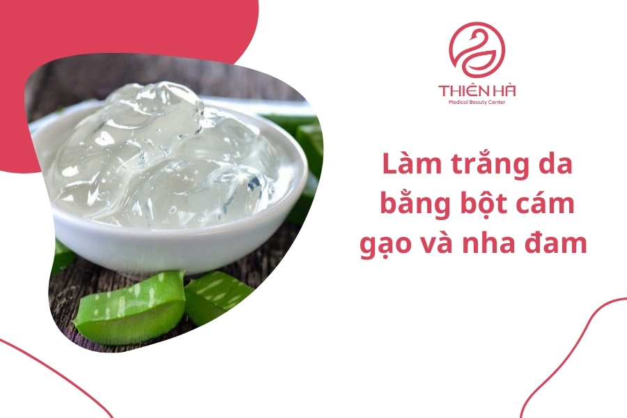 Bột cám gạo và nha đam sẽ phù hợp với người có da nhạy cảm, da đang bị kích ứng nhẹ.