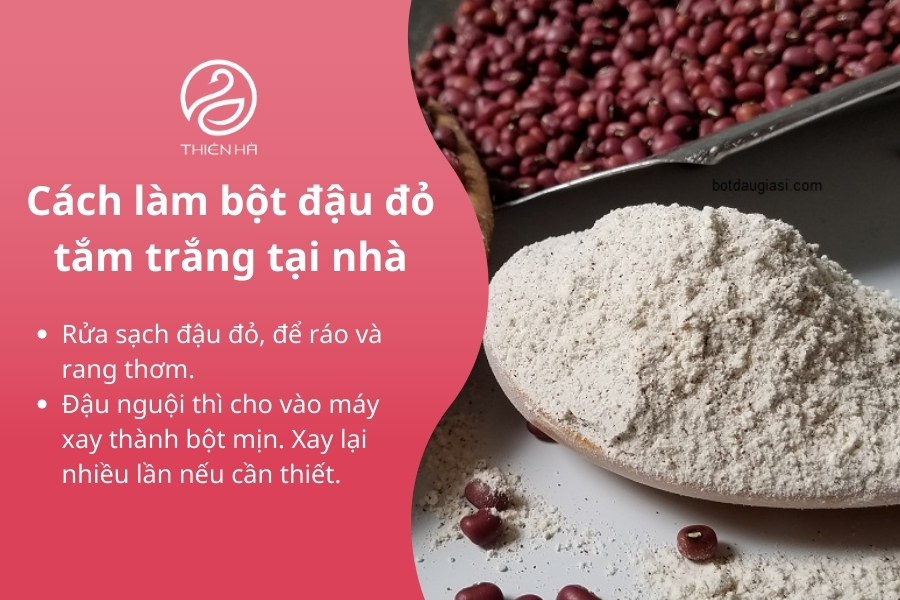 Việc tự làm bột đậu đỏ tại nhà tuy mất chút thời gian nhưng lại đảm bảo được độ nguyên chất, giúp quá trình tắm trắng đạt hiệu quả tốt hơn. 