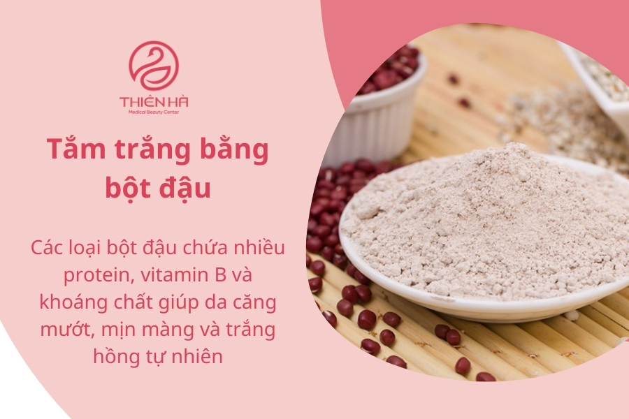 Bột đậu có khả năng lấy đi lớp tế bào chết, giúp da mịn màng hơn và nâng tông da