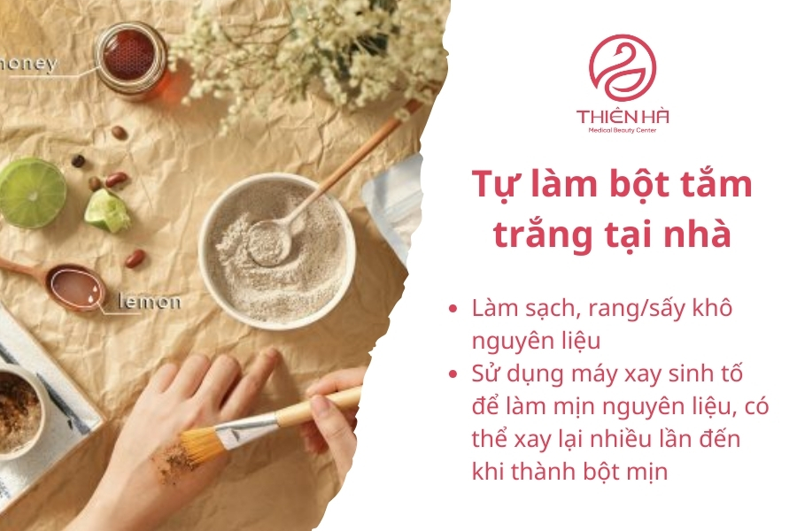 Làm bột tắm trắng tại nhà rất đơn giản, không tốn quá nhiều chi phí mà vẫn đạt được chất lượng tốt nhất.