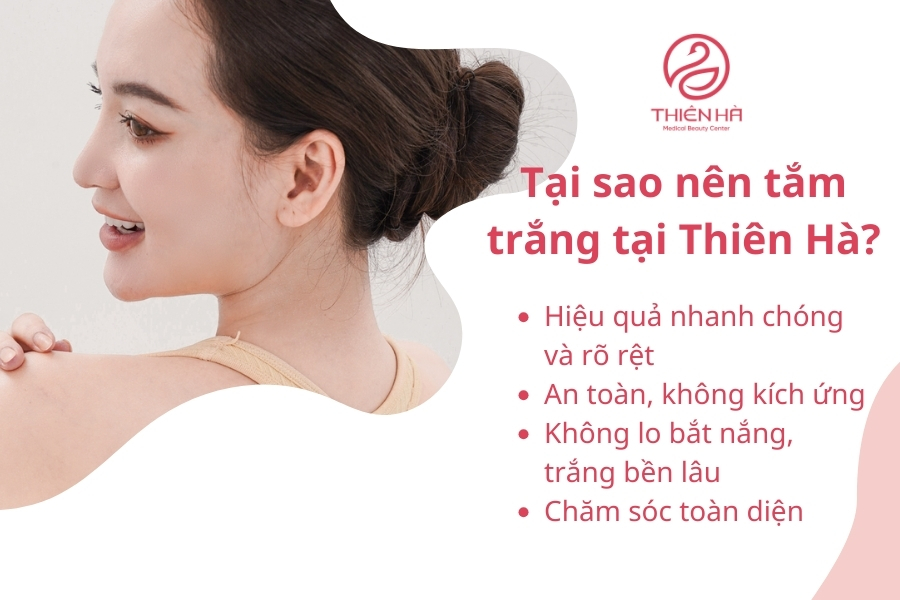 Tắm trắng là dịch vụ được nhiều chị em đánh giá cao khi đến với Thiên Hà!
