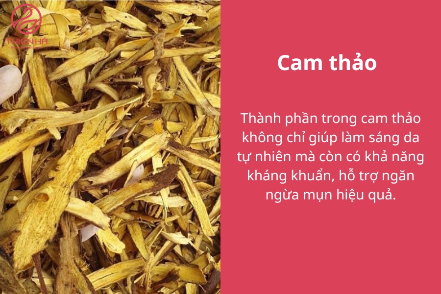 Uống cam thảo hỗ trợ tốt trong quá trình làm sáng da của chị em