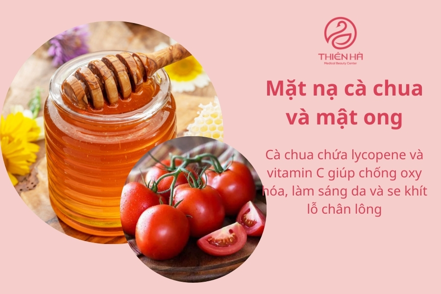 Cà chua và mật ong khi kết hợp với nhau cho hiệu quả trắng sáng nhẹ nhàng, làn da ửng hồng đầy sức sống