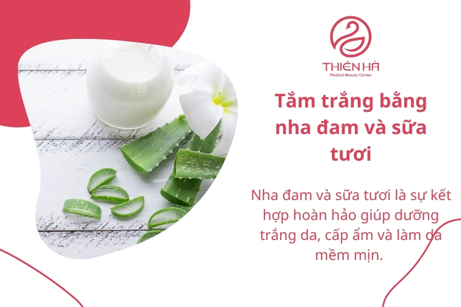 Sữa tươi và nha đam là công thức trắng da lành tính, an toàn và có thể sử dụng hàng tuần