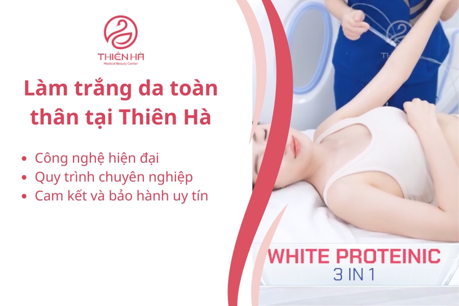 Dịch vụ tắm trắng tại Thẩm mỹ viện Thiên Hà là sự lựa chọn hoàn hảo cho những ai mong muốn sở hữu làn da trắng sáng, khỏe mạnh một cách nhanh chóng và an toàn. 