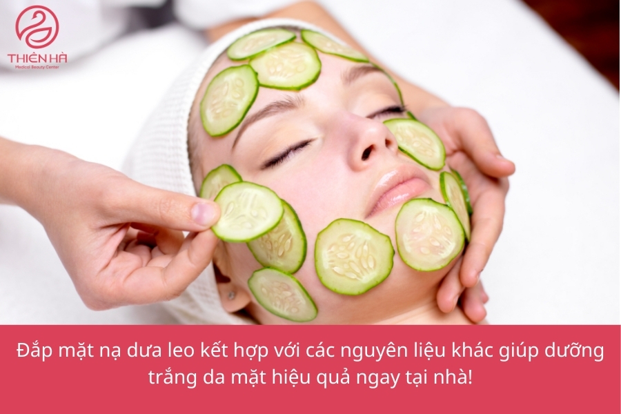 Hãy thử đắp dưa leo trực tiếp hoặc pha trộn với sữa chua, mật ong, nước vo gạo, bột trà xanh,...để thấy công dụng làm trắng nhé!