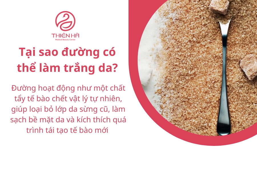 Đường thường được sử dụng kết hợp với các nguyên liệu khác cho hiệu quả làm trắng tốt hơn 