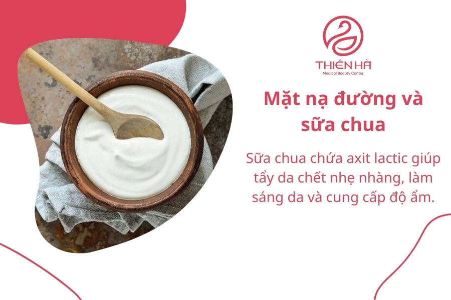 Công thức làm trắng da mặt bằng đường và sữa chua có thể thực hiện đều đặn hàng tuần để tăng hiệu quả dưỡng sáng. 