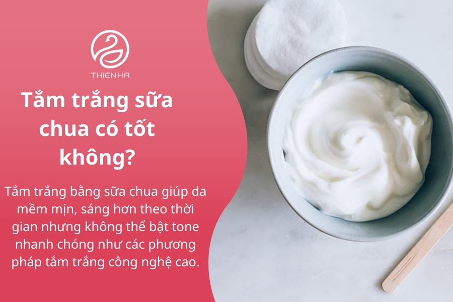 Tắm trắng từ sữa chua là phương pháp được nhiều chị em lựa chọn sử dụng ngay tại nhà 