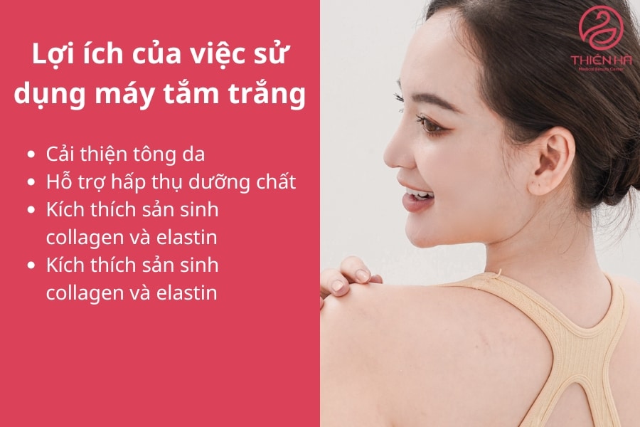 Với những lợi ích toàn diện, máy tắm trắng không chỉ là giải pháp làm đẹp hiệu quả mà còn là lựa chọn lý tưởng cho sức khỏe và sự thư giãn của bạn.