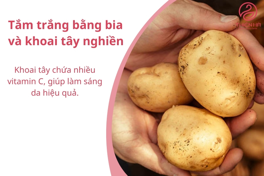 Khoai tây khi kết hợp với bia sẽ cho ra công thức tắm trắng hiệu quả chỉ sau vài tuần thực hiện!