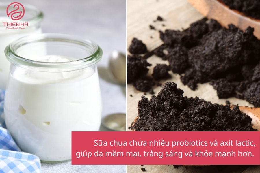Sữa chua và bã cafe là công thức tắm trắng hiệu quả nếu được sử dụng lâu dài và đúng cách 