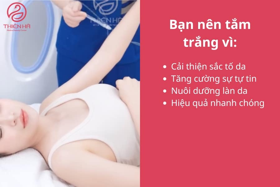 Tắm trắng là một giải pháp làm đẹp hiệu quả, giúp bạn sở hữu làn da sáng mịn mơ ước. Tuy nhiên, để đạt được kết quả an toàn, bạn cần chọn địa chỉ uy tín và liệu trình phù hợp với tình trạng da của mình. 