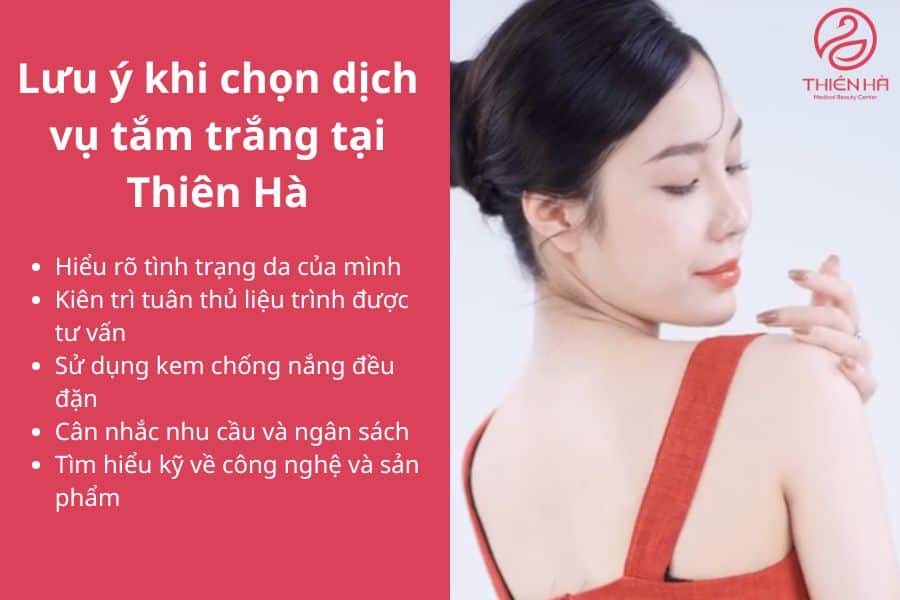 Thiên Hà Medical Beauty Center không chỉ mang đến cho bạn một liệu trình tắm trắng, mà còn là sự chăm sóc toàn diện, an toàn và hiệu quả cho làn da. Hãy lựa chọn đúng đắn để làn da của bạn được nâng niu và tự tin rạng rỡ mỗi ngày! 