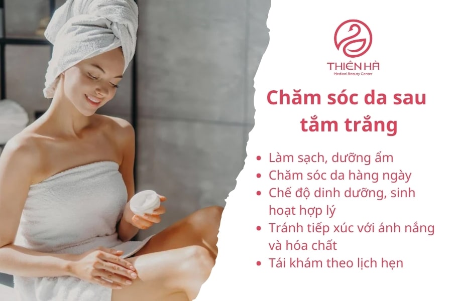 Việc tuân thủ đúng các hướng dẫn chăm sóc da sau tắm trắng phi thuyền sẽ giúp bạn duy trì làn da trắng sáng, khỏe mạnh và ngăn ngừa các vấn đề về da. Hãy luôn lắng nghe và tuân theo lời khuyên của các chuyên gia để đạt được kết quả tốt nhất.