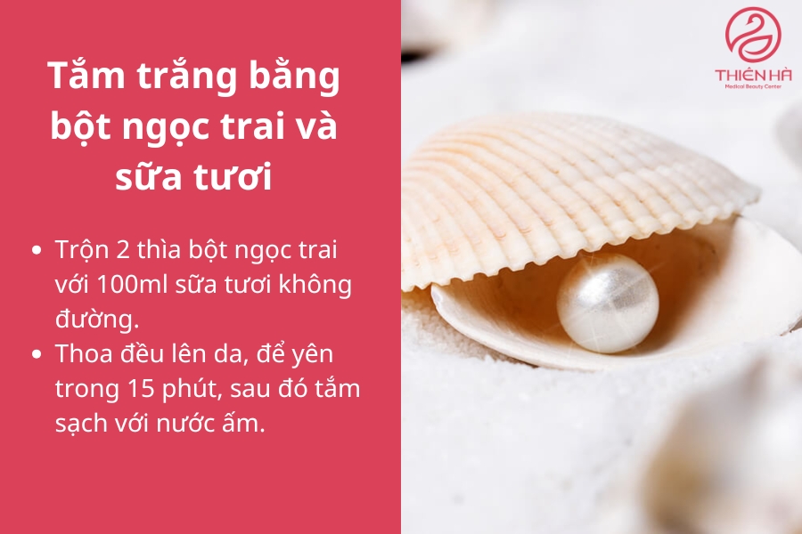 Bột ngọc trai được sử dụng rất nhiều trong các công thức tắm trắng, đây cũng là thành phần yêu thích của các spa, thẩm mỹ viện
