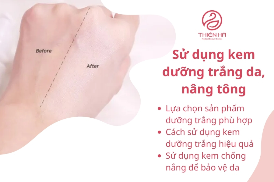 Sử dụng mỹ phẩm có thể làm trắng da nhanh hơn nhưng hiệu quả sẽ không kéo dài nếu không duy trì thường xuyên 