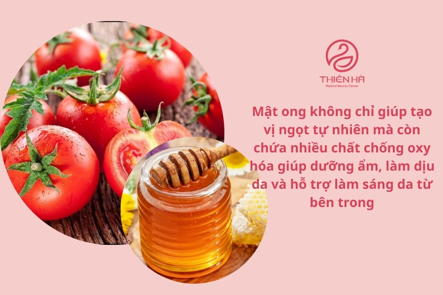 Nước ép cà chua kết hợp mật ong sẽ làm tăng hiệu quả dưỡng trắng