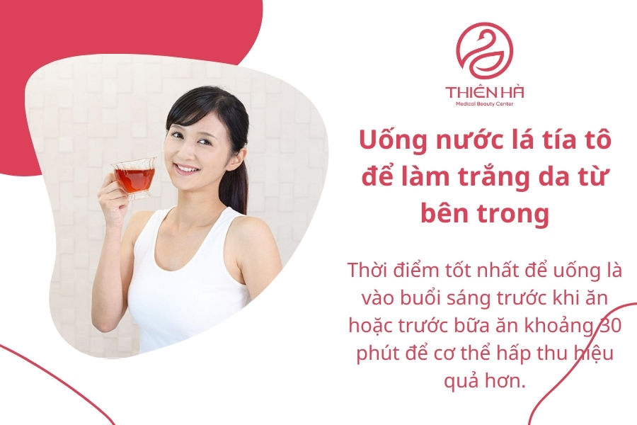Bạn có thể kết hợp uống nước lá tía tô với các nguyên liệu khác như mật ong, chanh,...để tăng hiệu quả và cho cảm giác dễ uống hơn.