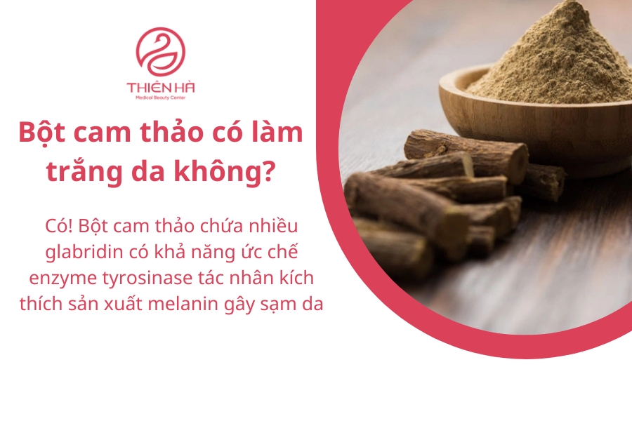 Trong bột cam thảo có nhiều dưỡng chất quý giúp da trắng hồng tự nhiên 