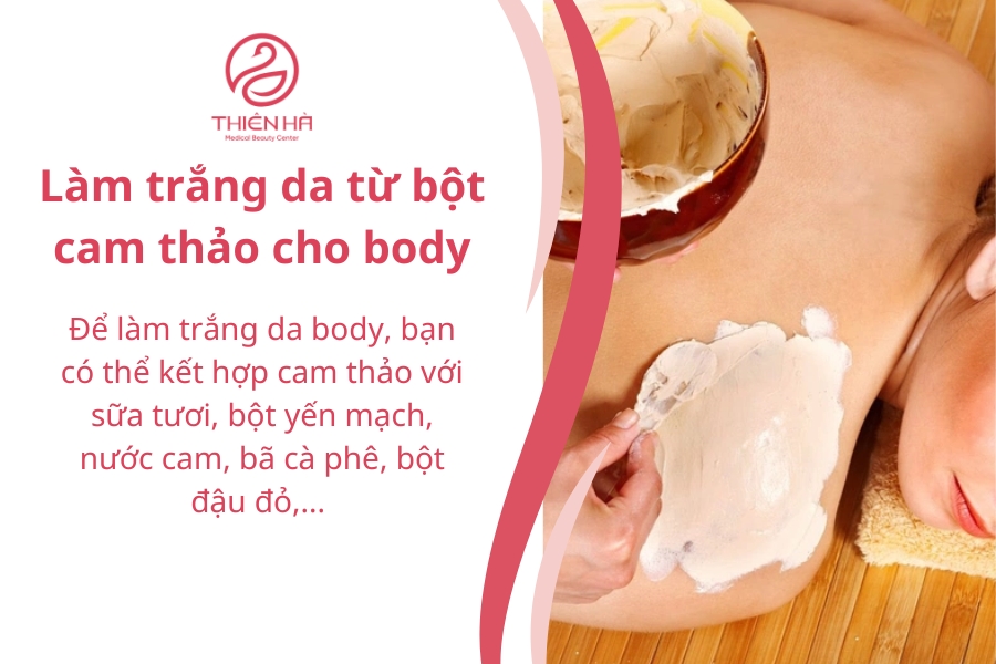Tắm trắng bằng bột cam thảo không chỉ giúp da mềm mịn, trắng sáng mà còn có mùi thơm nhẹ nhàng, cuốn hút.
