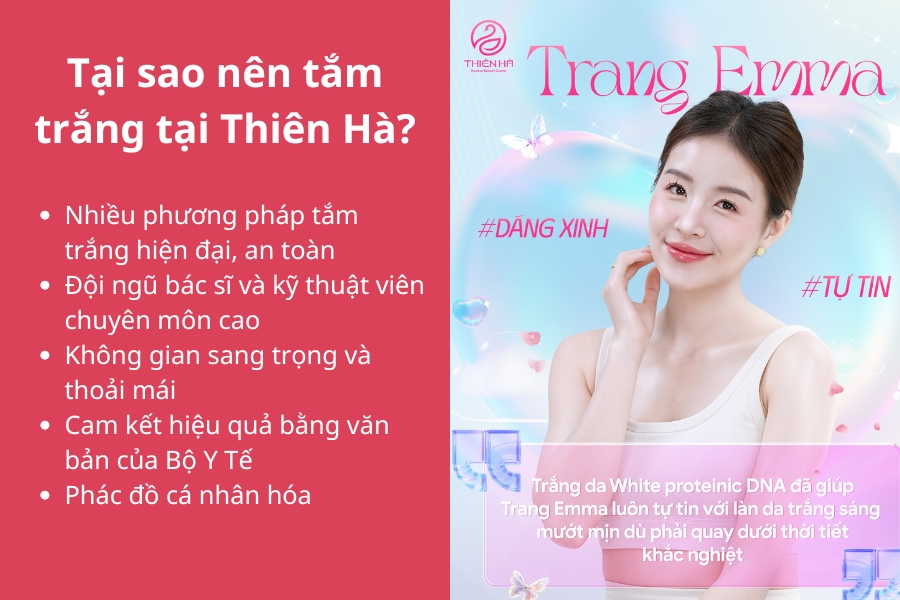 Thiên Hà là sự lựa chọn lý tưởng cho chị em muốn tắm trắng nhanh, an toàn, không lo bắt nắng