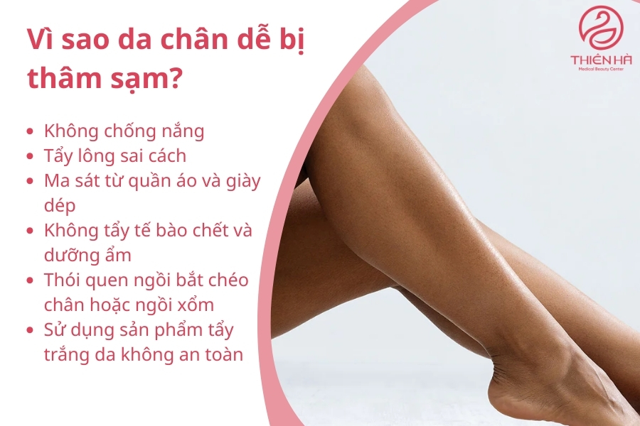 Để khắc phục tình trạng da chân bị thâm sạm và kém đều màu, bạn nên chú ý đến việc chống nắng, tẩy tế bào chết và dưỡng ẩm đều đặn. 