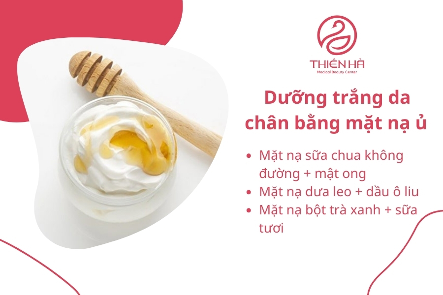 Dưỡng trắng da chân bằng mặt nạ ủ trắng từ sữa chua, mật ong, dưa leo và bột trà xanh là cách làm trắng da chân nhanh nhất và an toàn nhất tại nhà. 