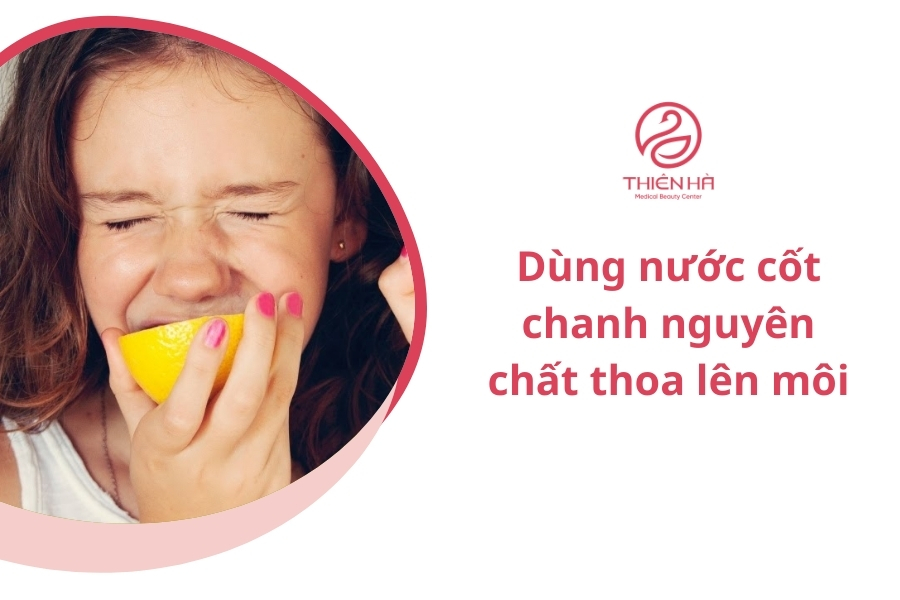 Nước chanh nguyên chất trị thâm môi 