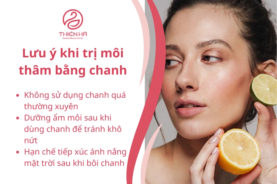 Các lưu ý quan trọng khi dùng chanh trị thâm môi 