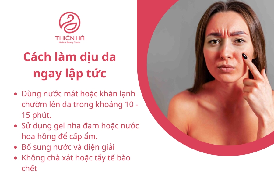 Ngay khi cảm thấy da bỏng rát vì cháy nắng, hãy áp dụng các biện pháp làm mát tại chỗ