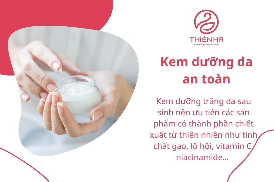 Bạn hoàn toàn có thể sử dụng các loại kem dưỡng với thành phần dịu nhẹ và an toàn sau khi sinh 