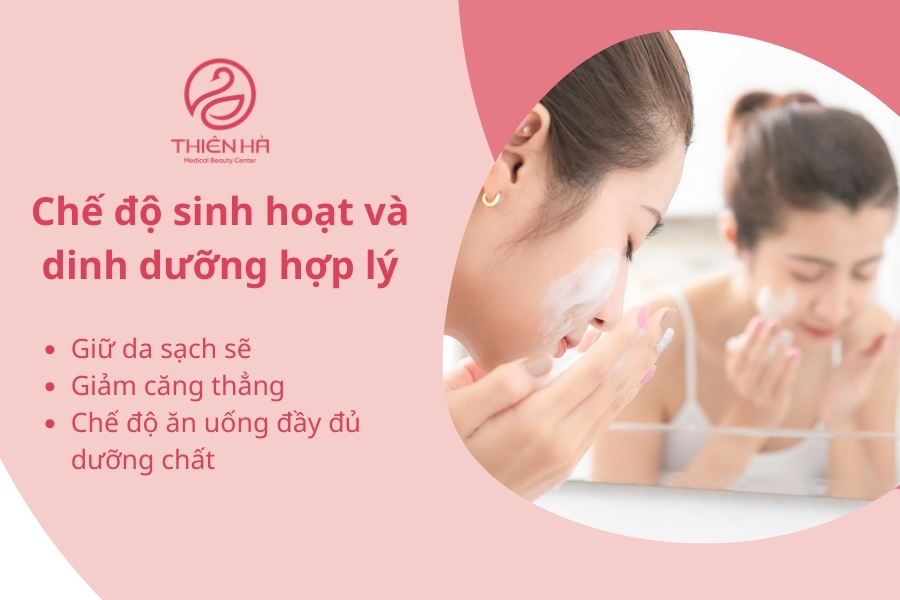 Chế độ sinh hoạt hợp lý và dinh dưỡng đầy đủ là yếu tố quan trọng giúp làn da sáng khỏe từ bên trong 