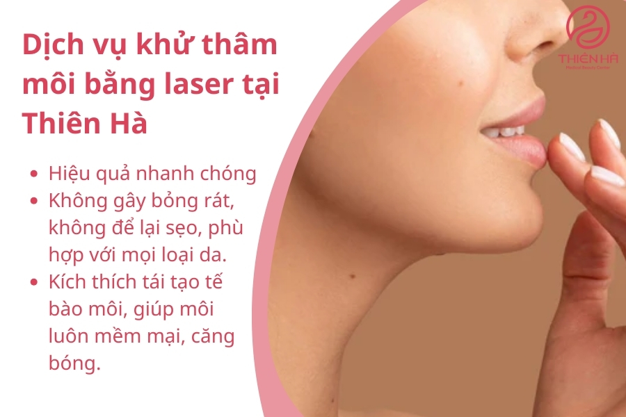Với công nghệ tiên tiến và dịch vụ chuyên nghiệp, Viện Thẩm Mỹ Thiên Hà là địa chỉ lý tưởng để bạn lấy lại đôi môi hồng hào tự nhiên một cách an toàn và hiệu quả.