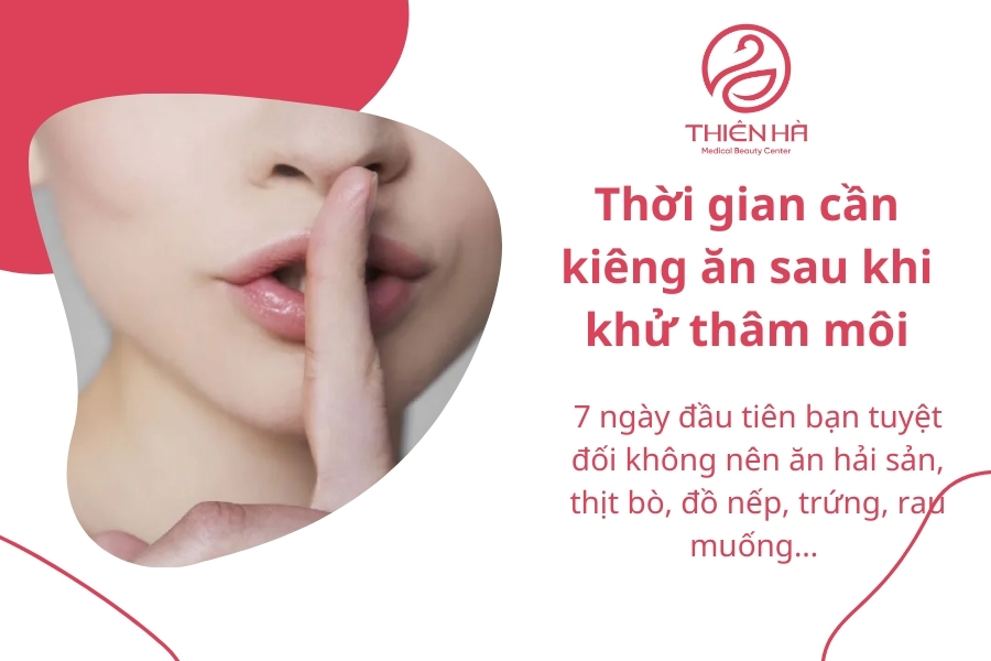 Sau khi khử thâm môi bạn cần kiêng ăn ít nhất 7 ngày để hồi phục