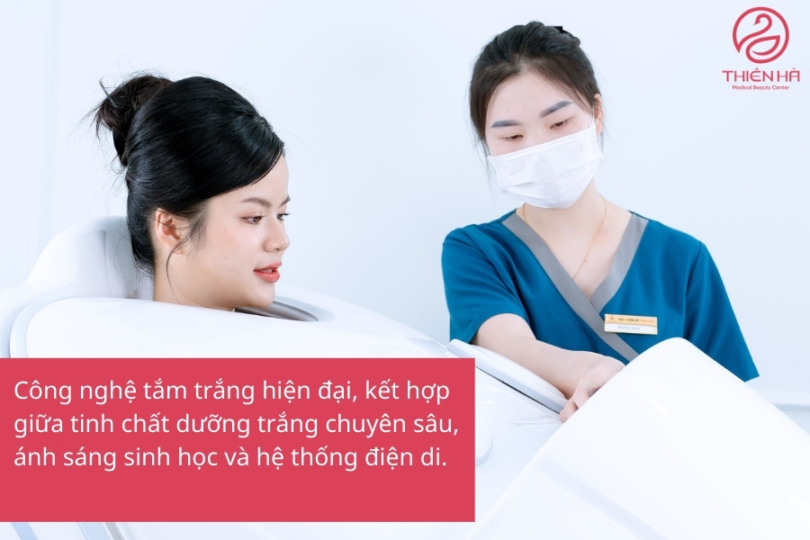Thiên Hà luôn cập nhật những công nghệ hiện đại tiên tiến nhất để giúp chị em lấy lại làn da trắng sáng tự nhiên