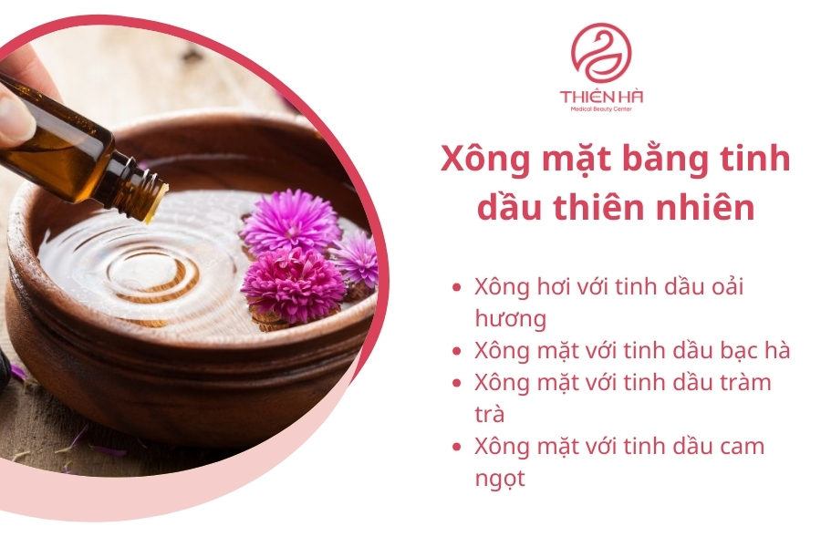 Các loại tinh dầu ấm có thể sử dụng để xông mặt thay cho các loại thảo dược hay vỏ trái cây