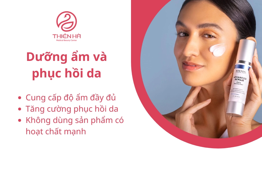 Dưỡng ẩm và phục hồi là công đoạn không thể thiếu để bảo vệ da