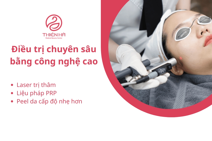 Các biện pháp công nghệ được sử dụng để trị thâm tại spa, thẩm mỹ viện 