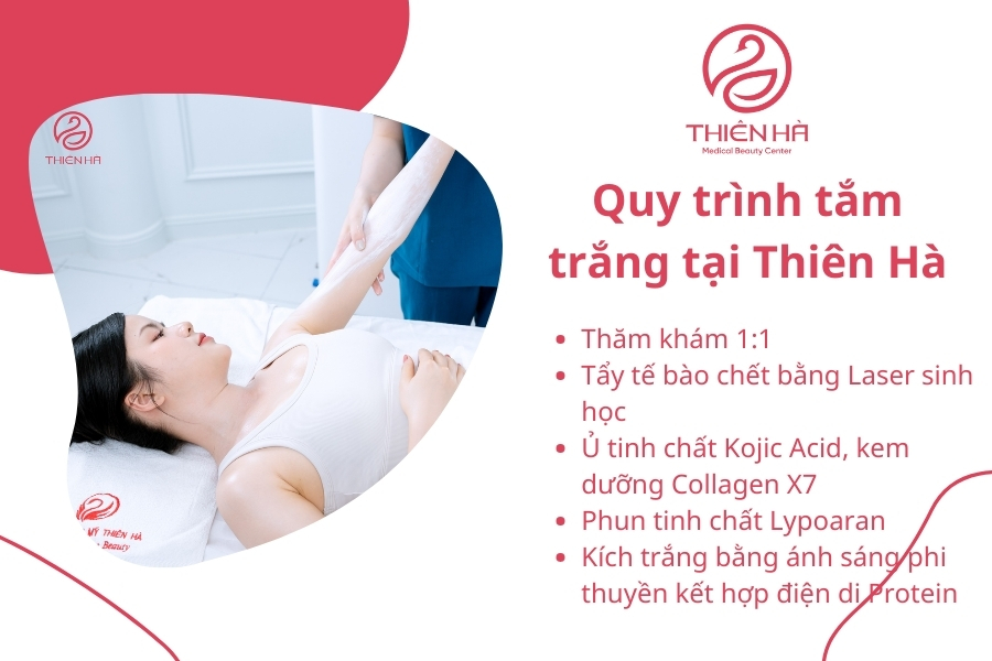 Quy trình tắm trắng tại Thiên Hà chuyên nghiệp, an toàn