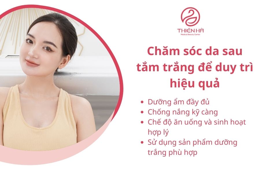 Việc chăm sóc da sau tắm trắng không chỉ giúp duy trì hiệu quả mà còn bảo vệ làn da trước những tác động từ môi trường. Với sự chăm sóc đúng cách, bạn sẽ giữ được làn da trắng sáng, mịn màng và khỏe mạnh trong thời gian dài.