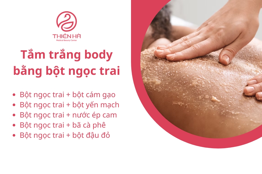 Công thức tắm trắng da body có thể áp dụng 1-2 tuần một lần tùy vào tình trạng da