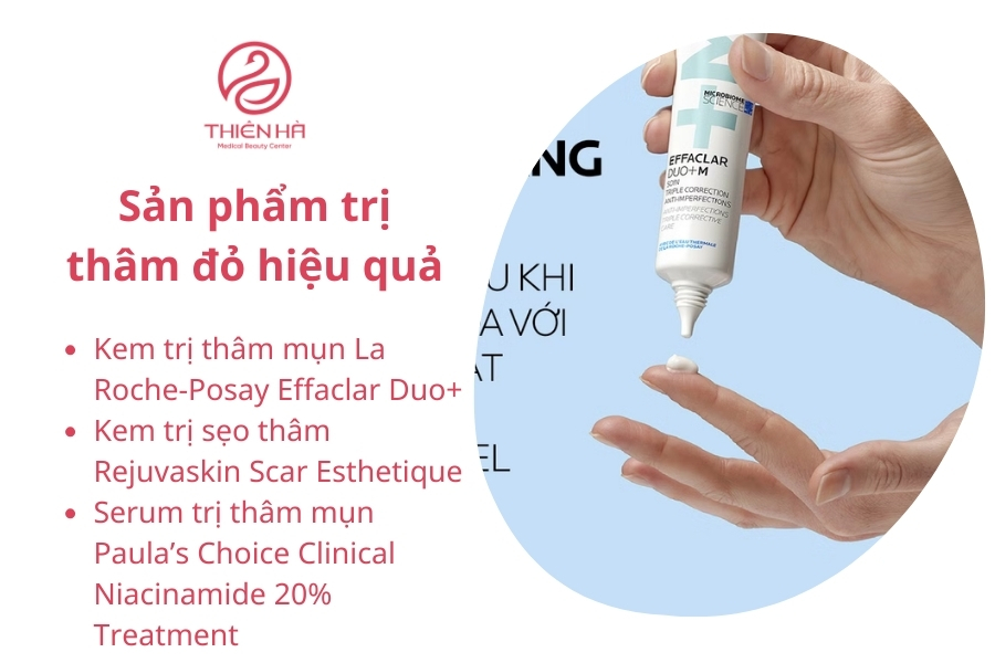 Có rất nhiều sản phẩm trị thâm đỏ được yêu thích trên thị trường 