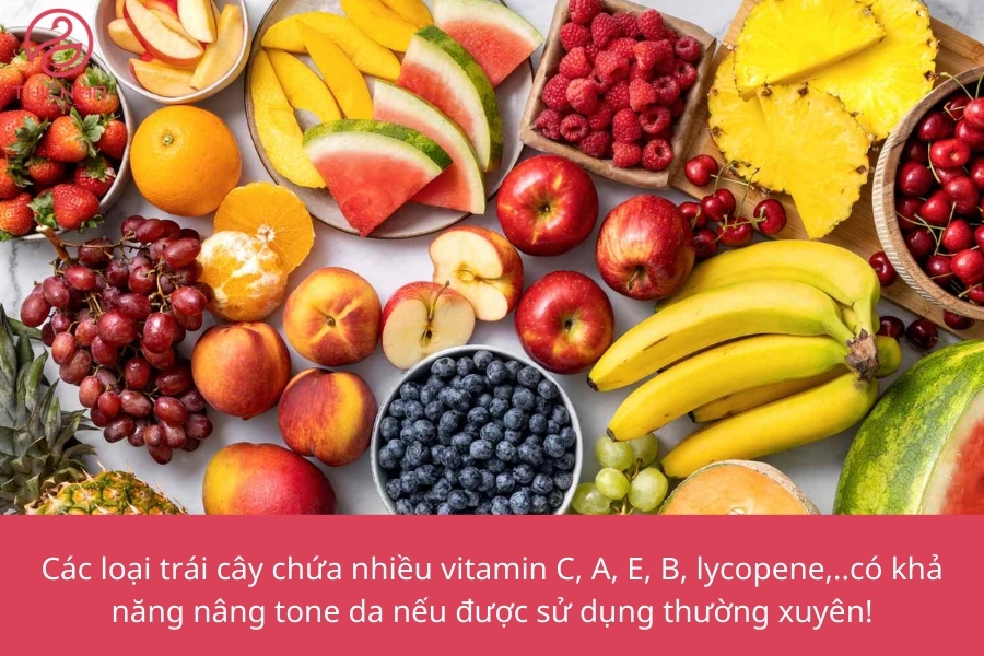 Bổ sung các loại trái cây giàu vitamin và chất chống oxy hóa không chỉ giúp làm trắng da nhanh chóng mà còn tăng cường sức đề kháng, bảo vệ da khỏi lão hóa sớm. 